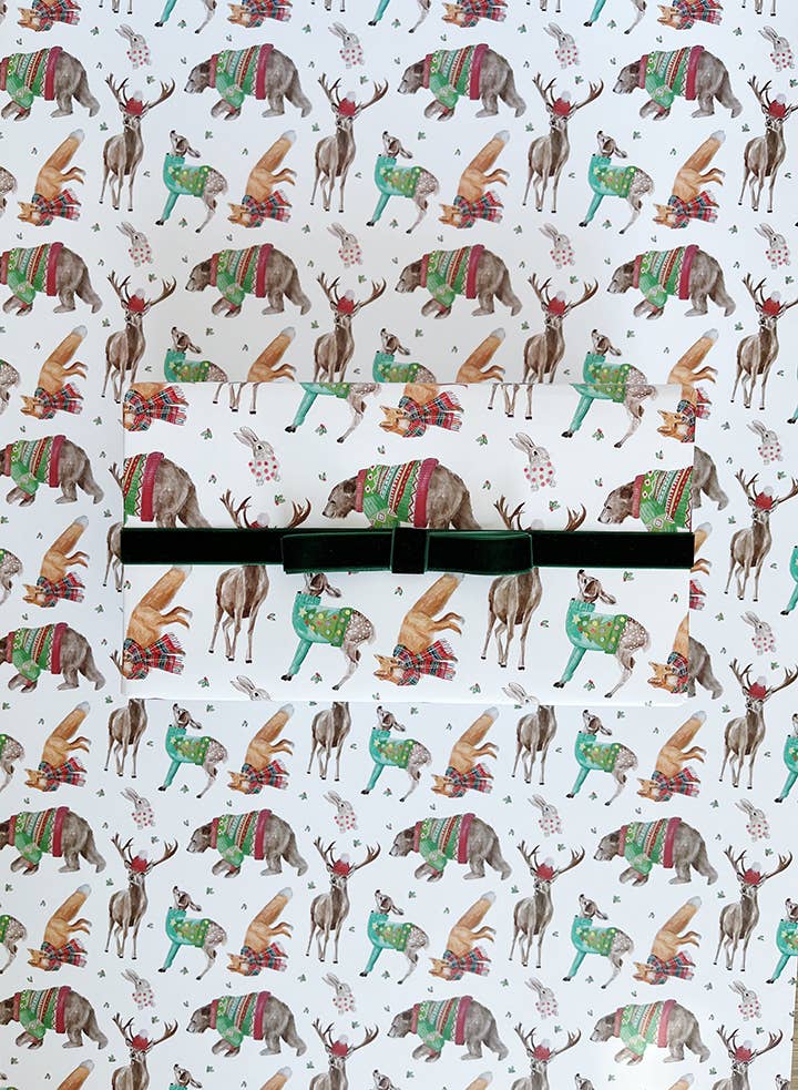 Gift Wrap Roll - Christmas Forest Friends