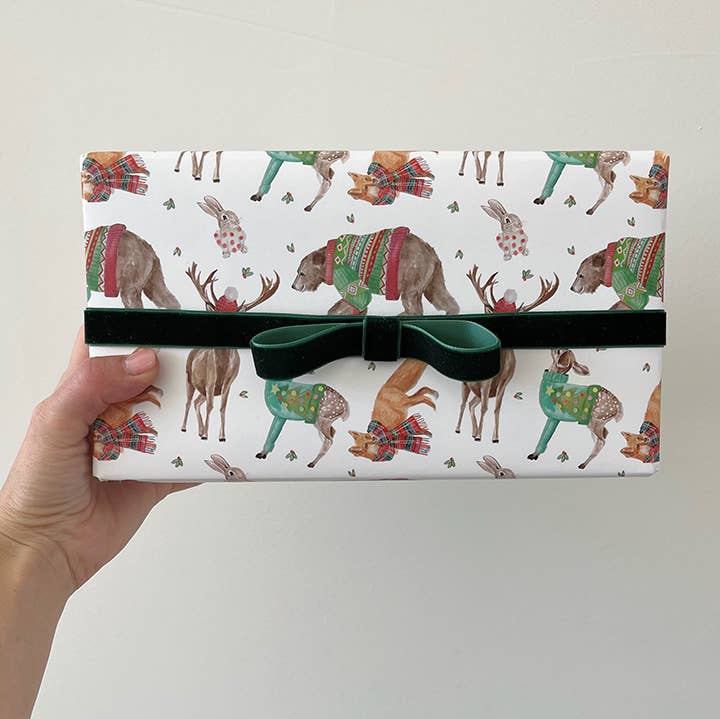 Gift Wrap Roll - Christmas Forest Friends