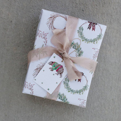 Gift Wrap Roll - Holiday Wreath