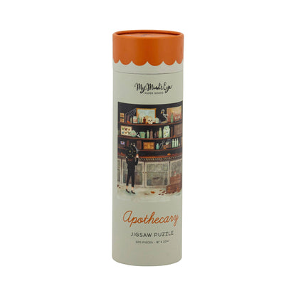  cylindrical packaging for a Halloween jigsaw puzzle with &