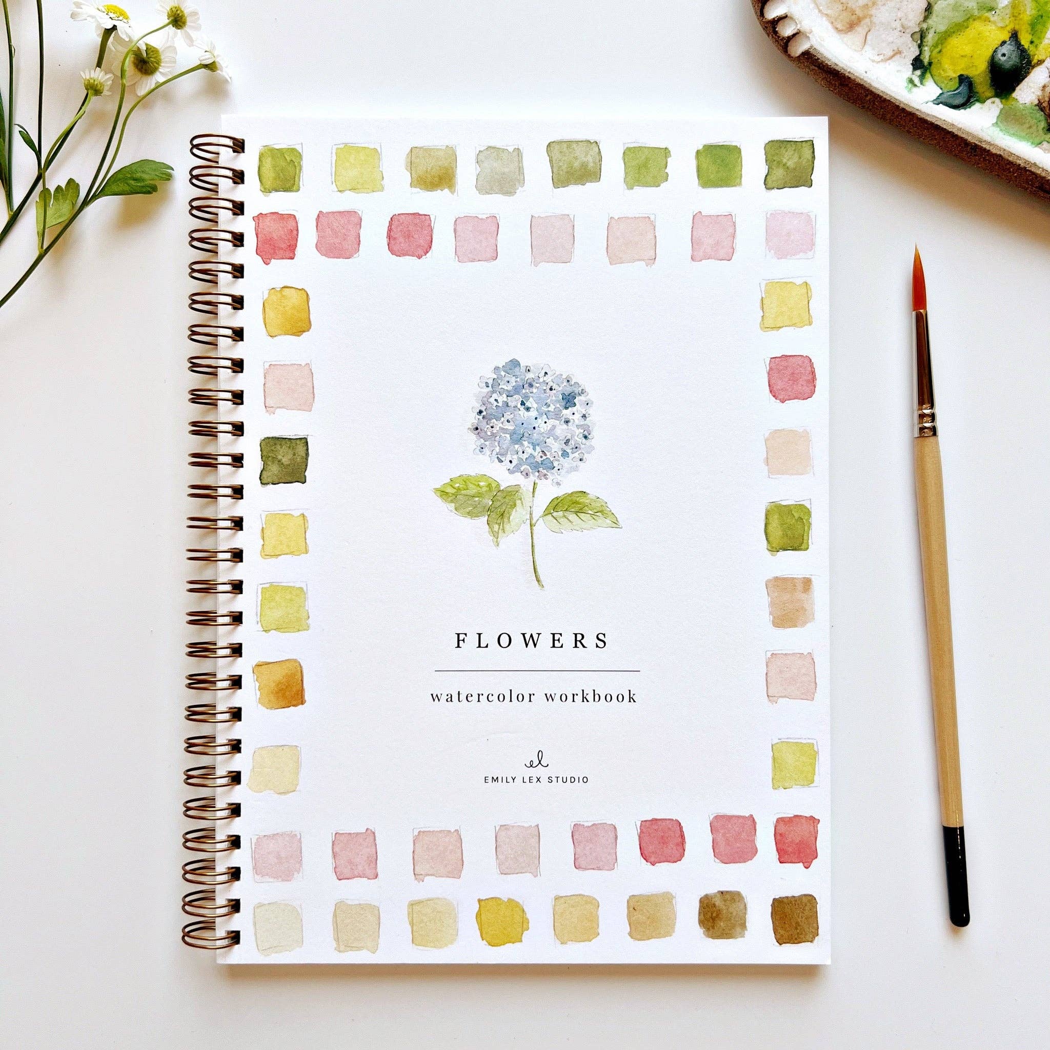 Watercolor workbook titled &