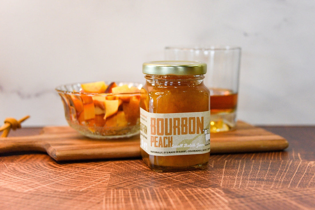 Naked Goat Farm Bourbon Peach Jam with Fresh Peach Bits and Bourbon