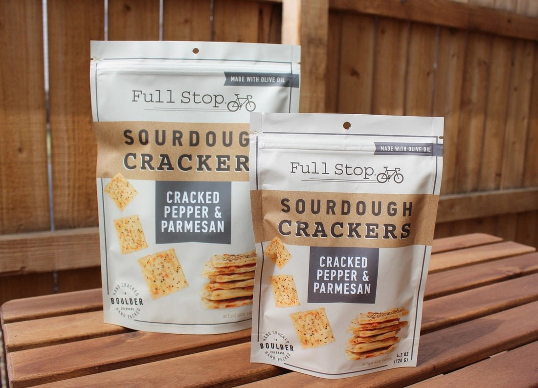 Cracked Pepper & Parmesan Sourdough Crackers