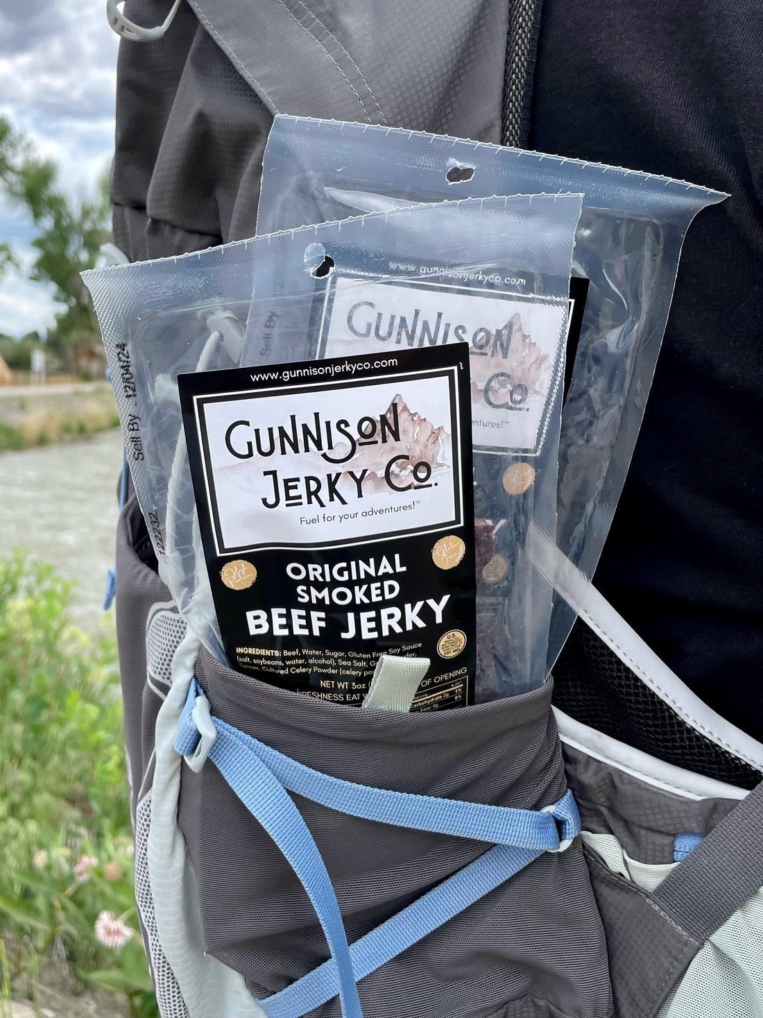 Gunnison Jerky Co. Original Smoked Beef Jerky in Backpack