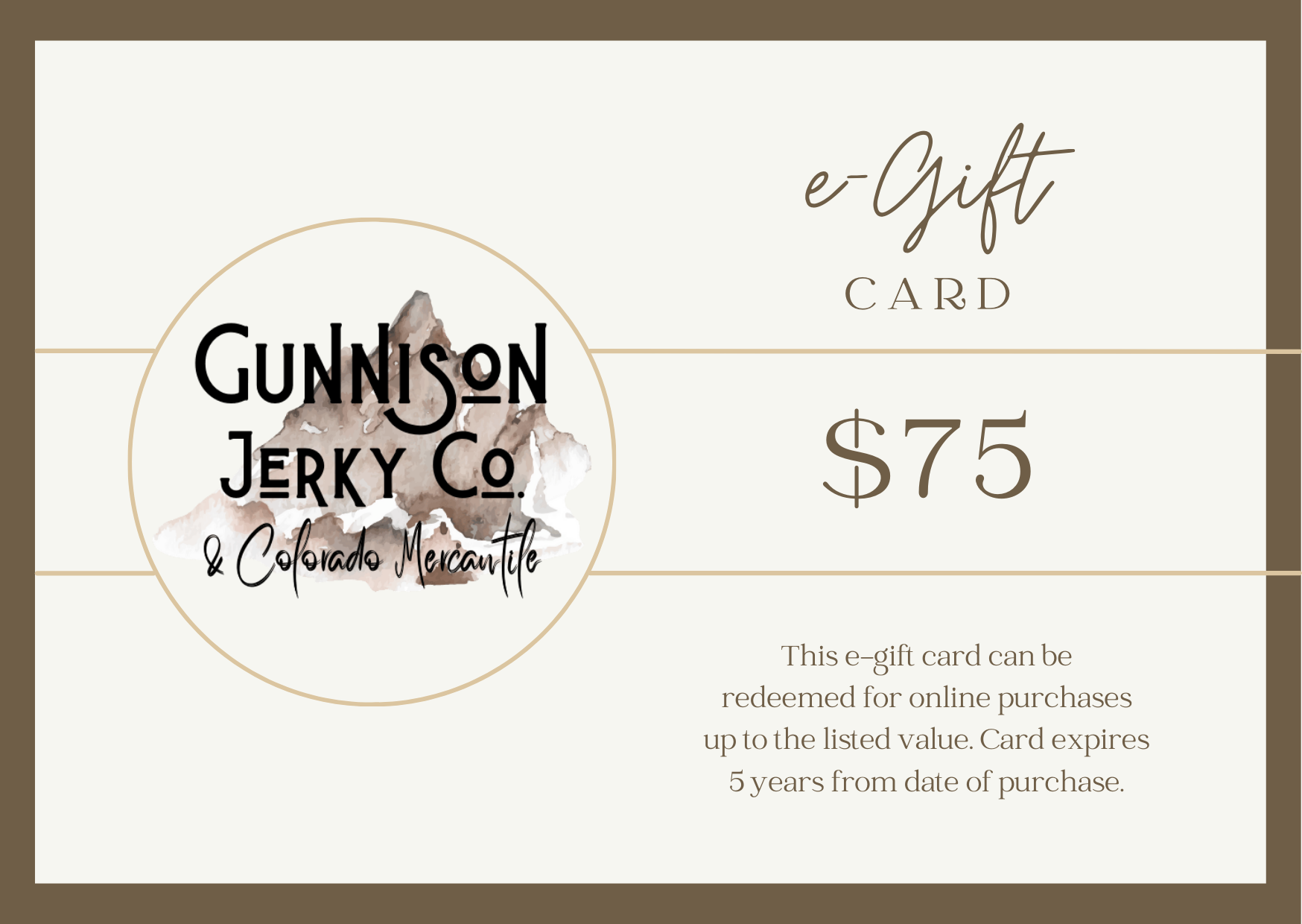 Gunnison Jerky Co. E-Gift Card