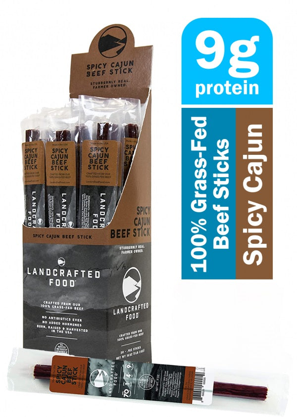 Landcrafted Foods Spicy Cajun Beef Sticks in Box