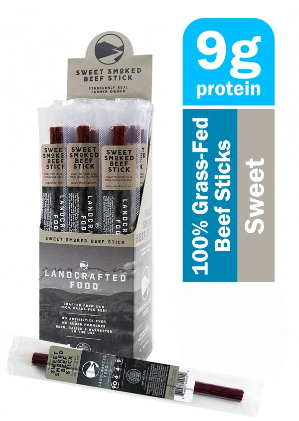 Landcrafted Foods Sweet Smoked Beef Sticks in Box