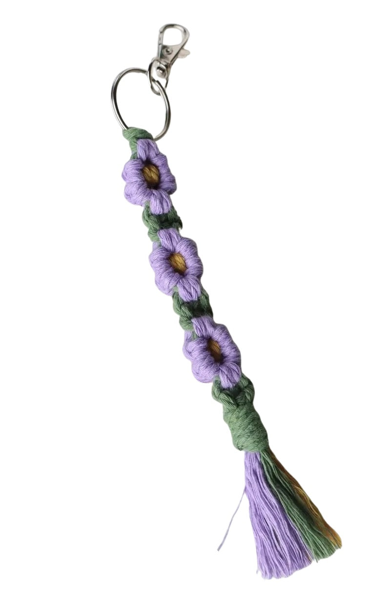 Macramé Keychain (3-Flower)