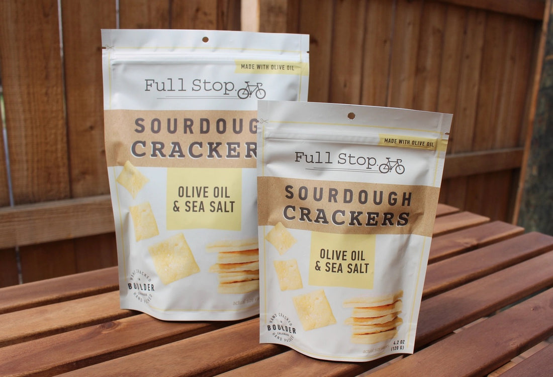Olive Oil & Sea Salt Sourdough Crackers