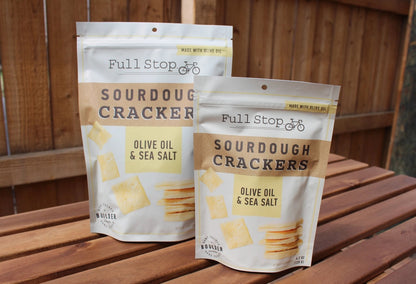 Olive Oil &amp; Sea Salt Sourdough Crackers
