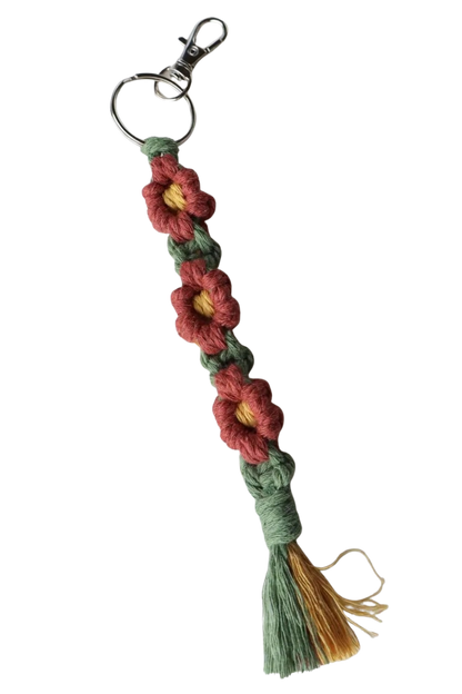 Macramé Keychain (3-Flower)