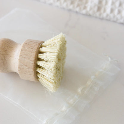 Natural Beech Wood + Sisal Scrub Brush
