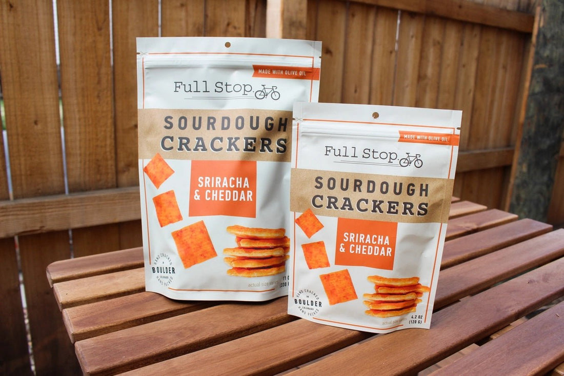 Sriracha & Cheddar Sourdough Crackers