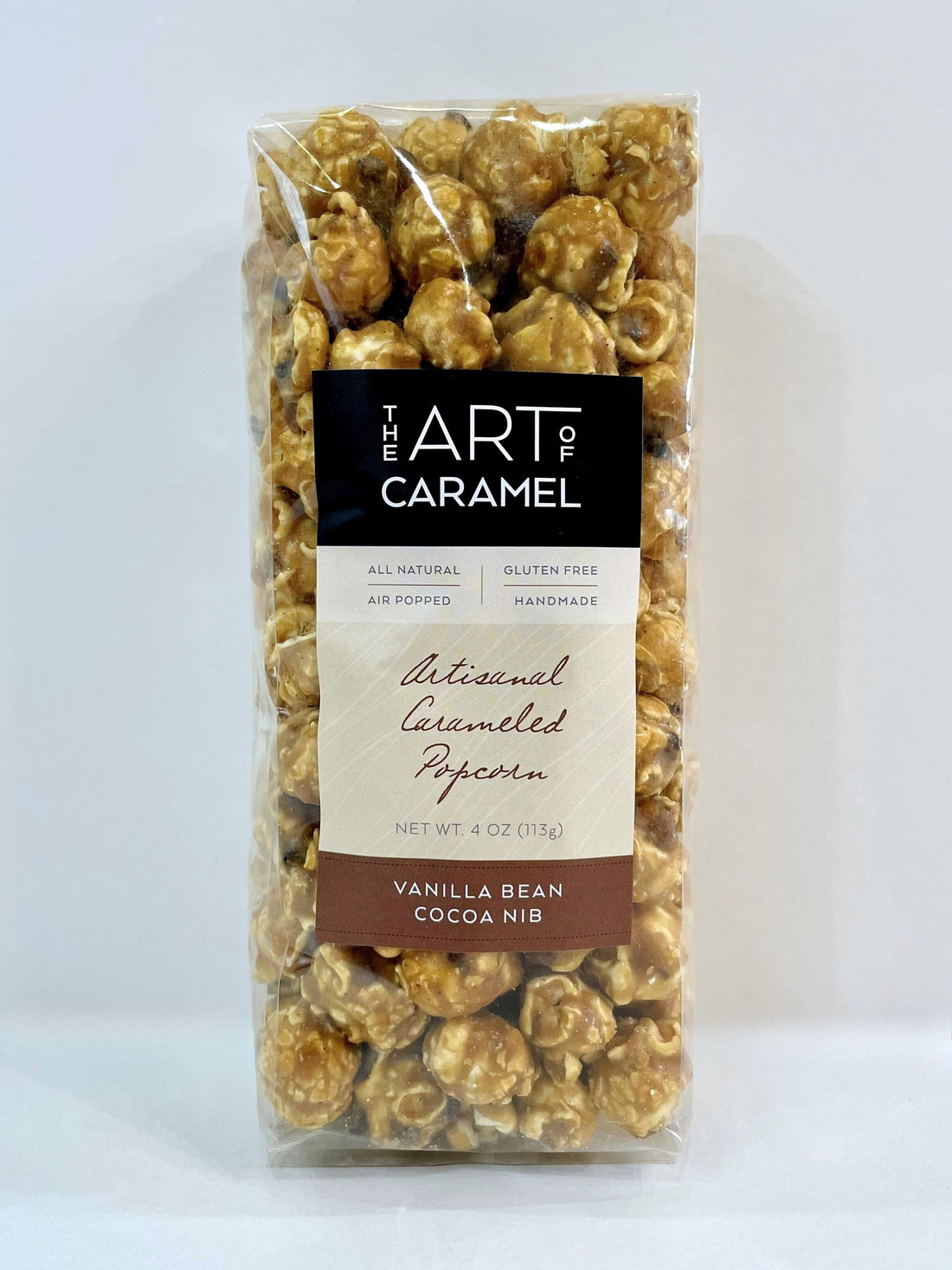 The Art of Caramel Vanilla Bean Cocoa Nib Caramel Popcorn