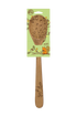Wooden spoon with animal designs on a white background