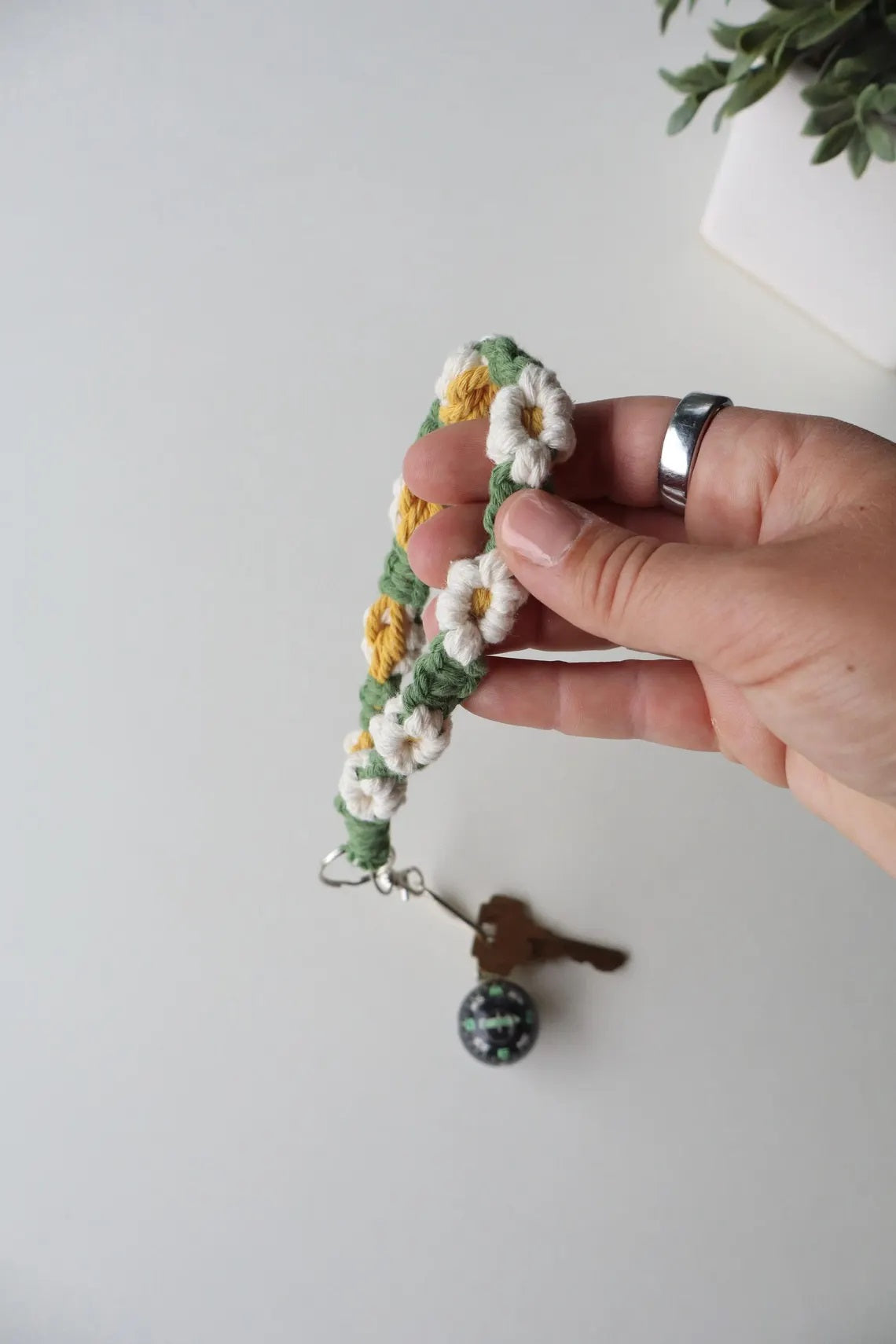 Macramé Wristlet Keychain