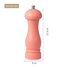 Pink pepper mill with dimensions on a white background