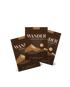 Three packages of Wander Elevated Hot Cocoa Mix on a white background
