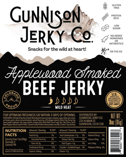 Gunnison Jerky Co. Applewood Smoked Beef Jerky