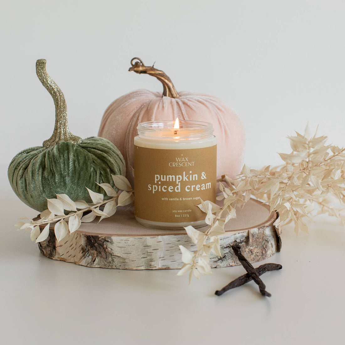 Pumpkin &amp; Spiced Cream Soy Wax Candle