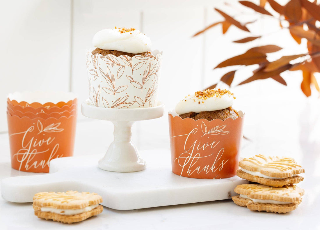 Three orange and white &