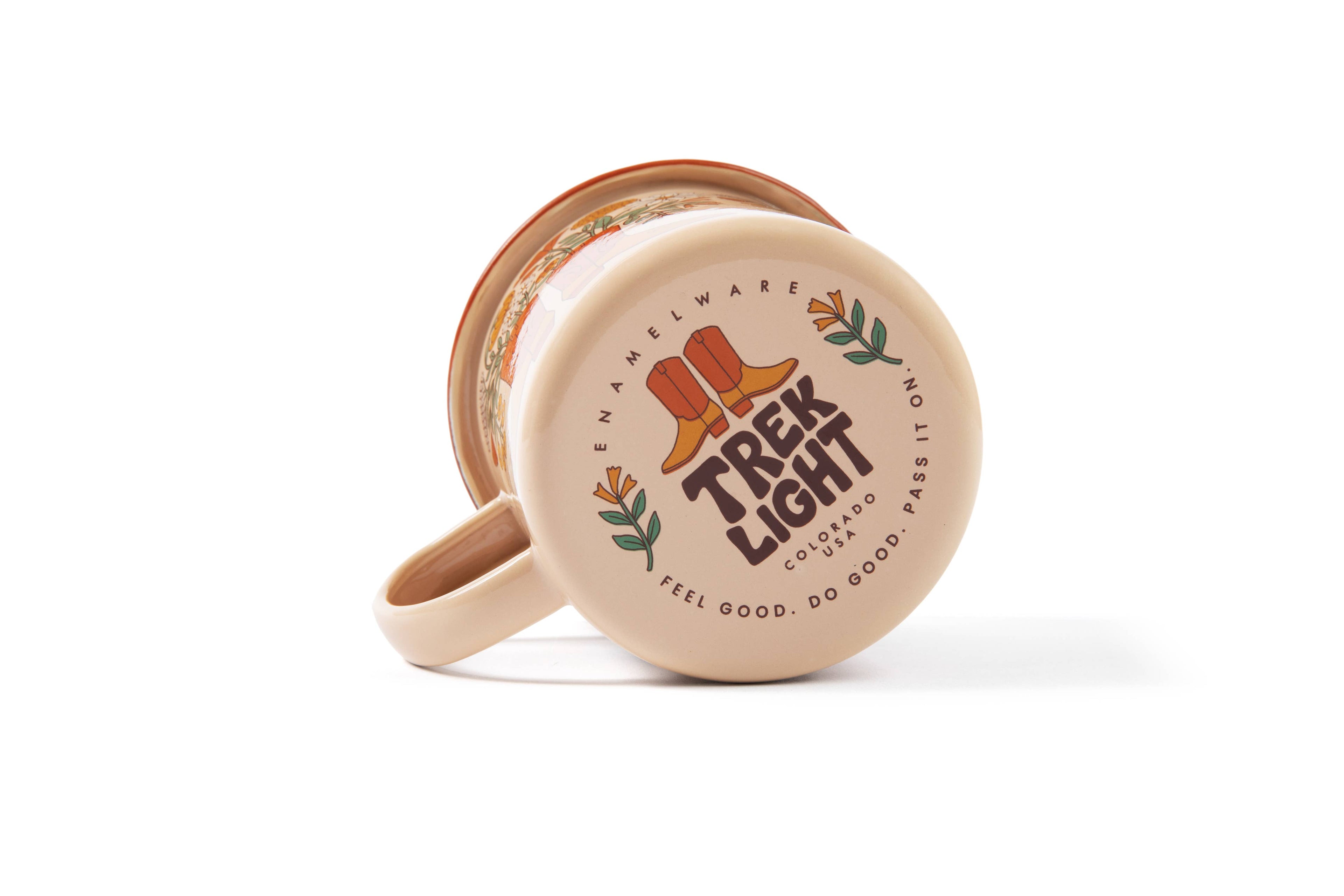 Bottom of Trek Light coffee cup on a white background