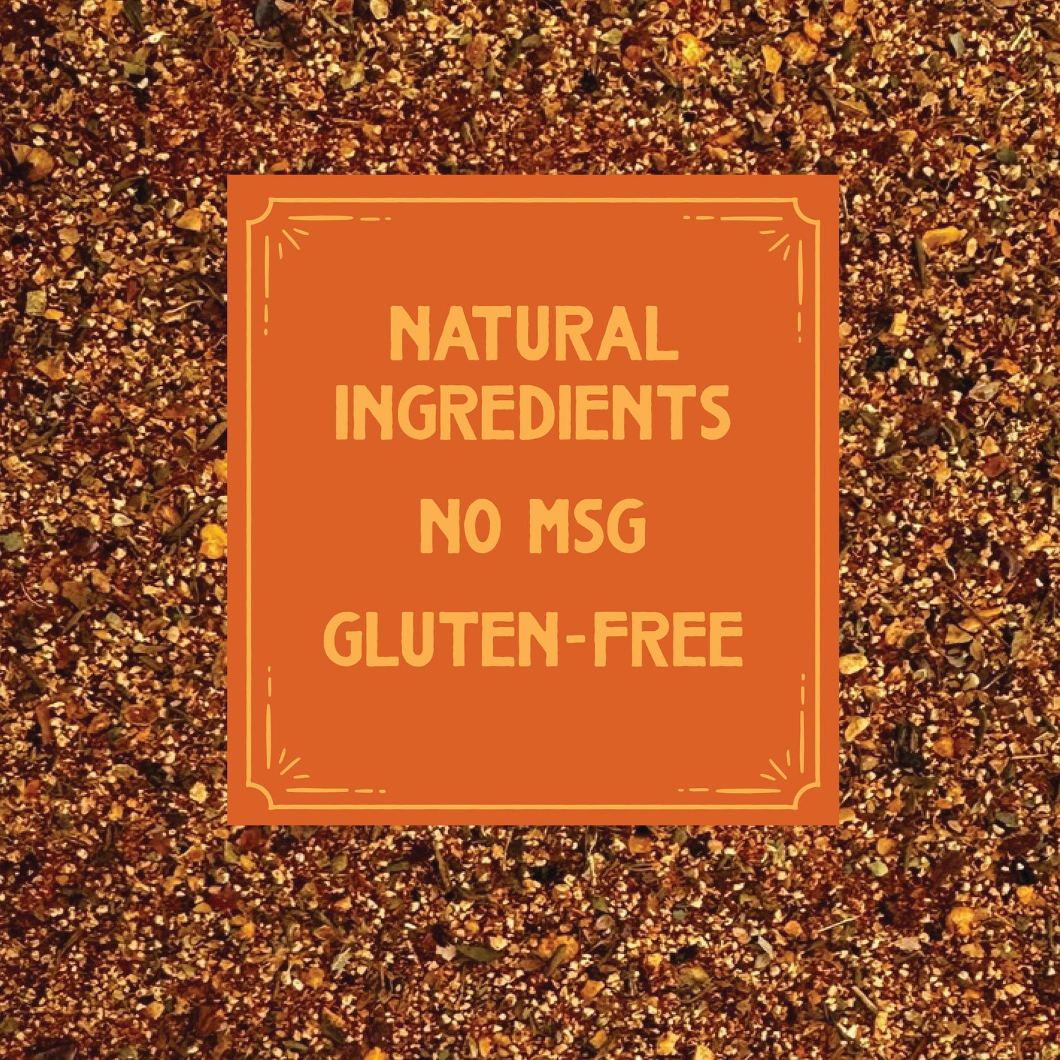 Orange label with &