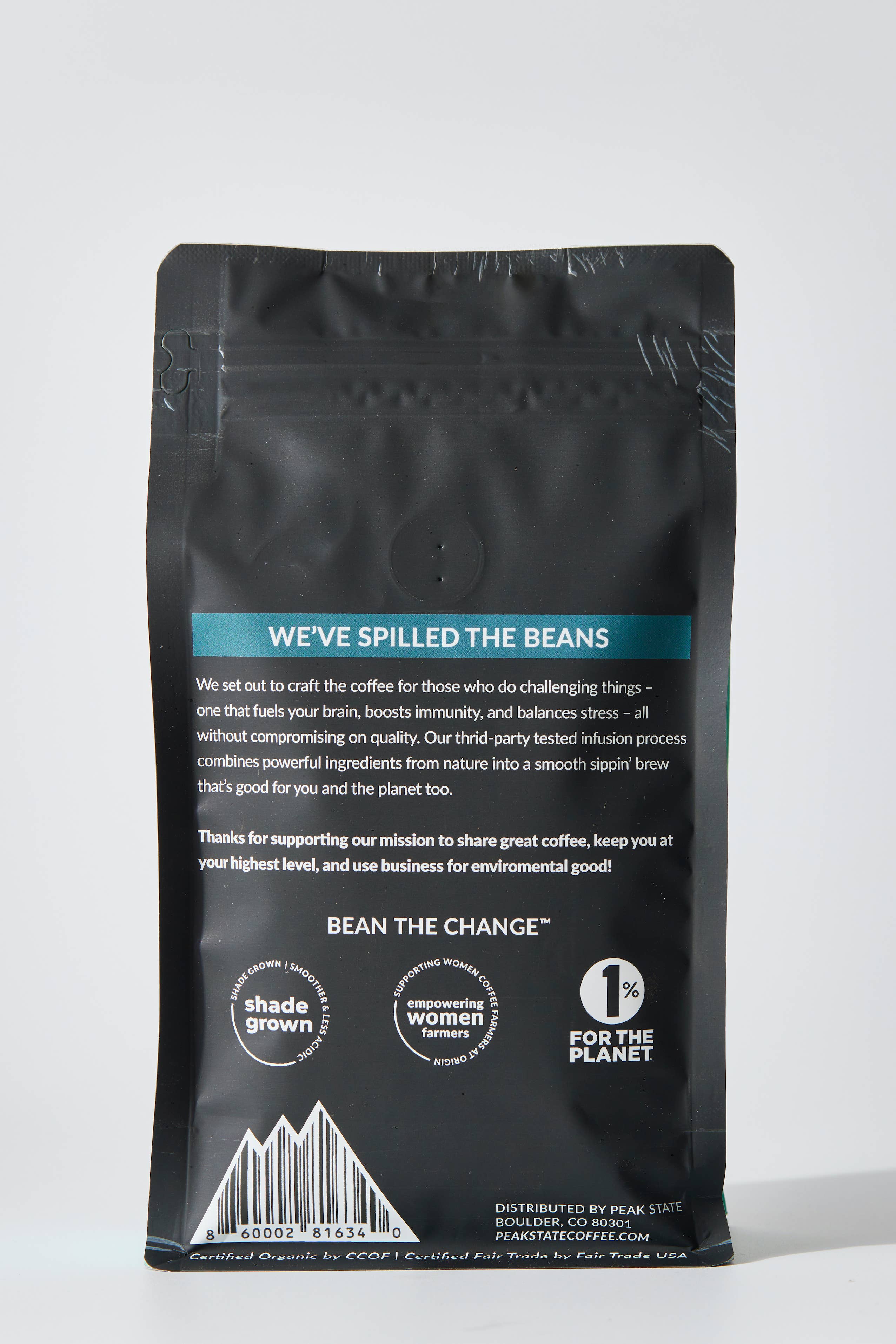 Whole Bean Mushroom-Infused Coffee - BRAIN SUSTAIN