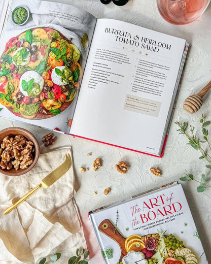 Open cookbook showing a recipe for &