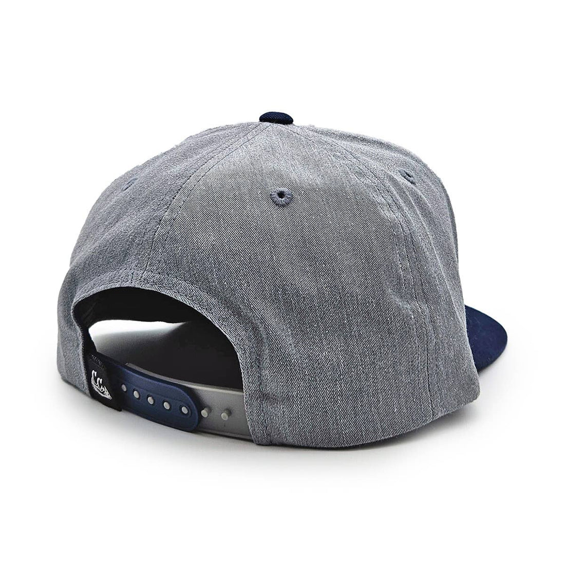 Gray and navy cap on a white background