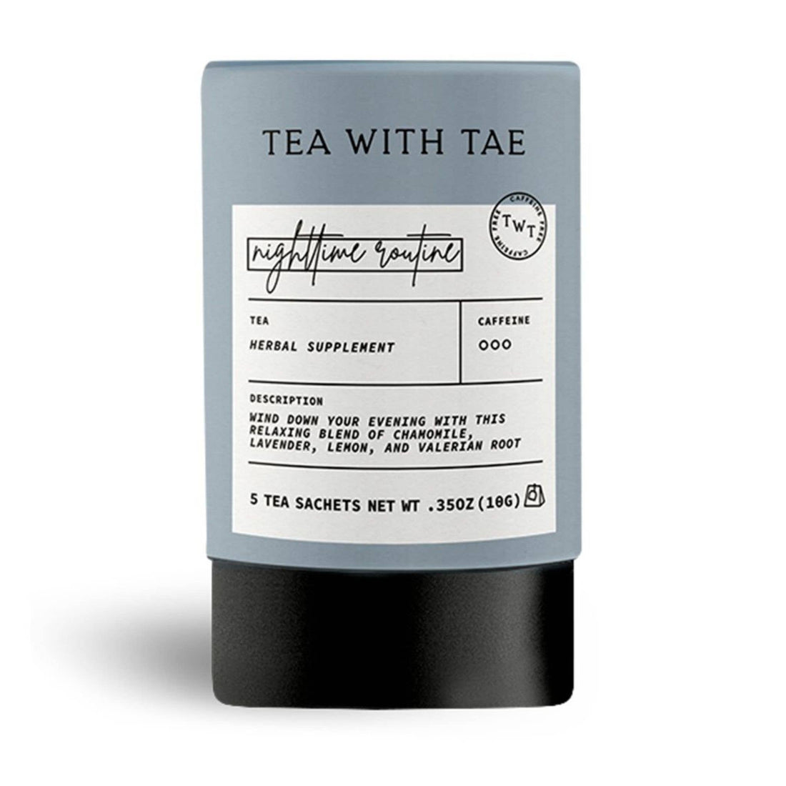 Tea package with label for &