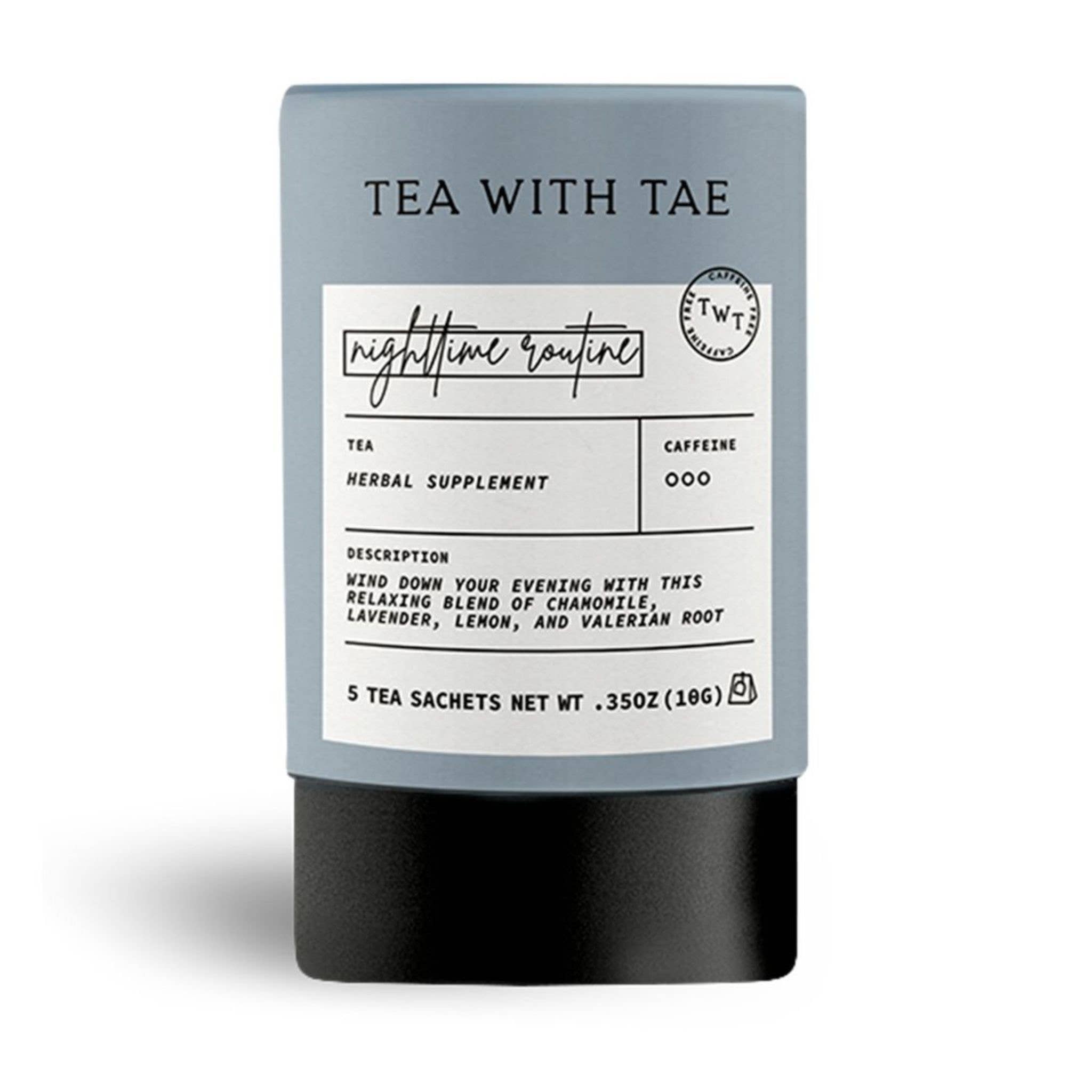 Tea package with label for &