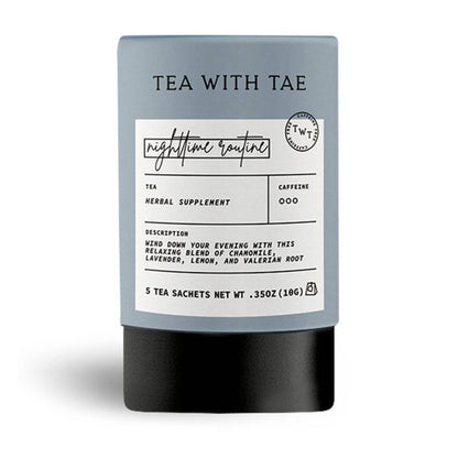 Tea package with label for &