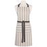 Striped apron on a mannequin against a white background