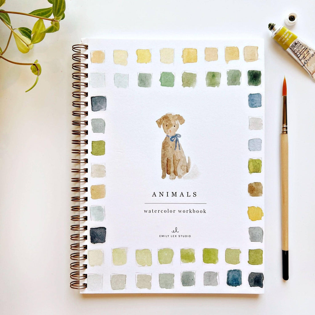 Watercolor workbook titled &