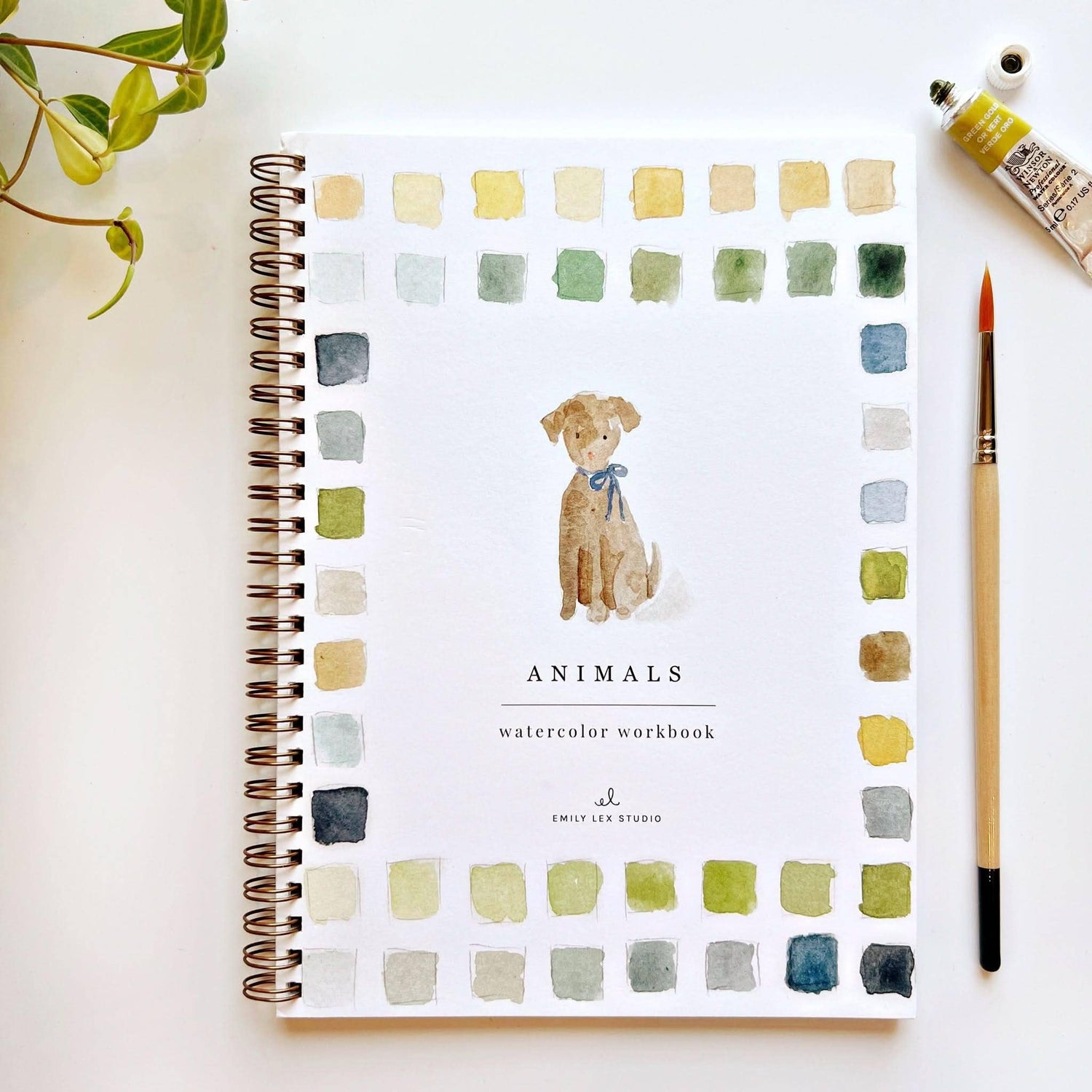 Watercolor workbook titled &