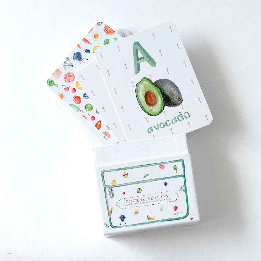 Foodie Themed ABC Flashcards - PACKADOO