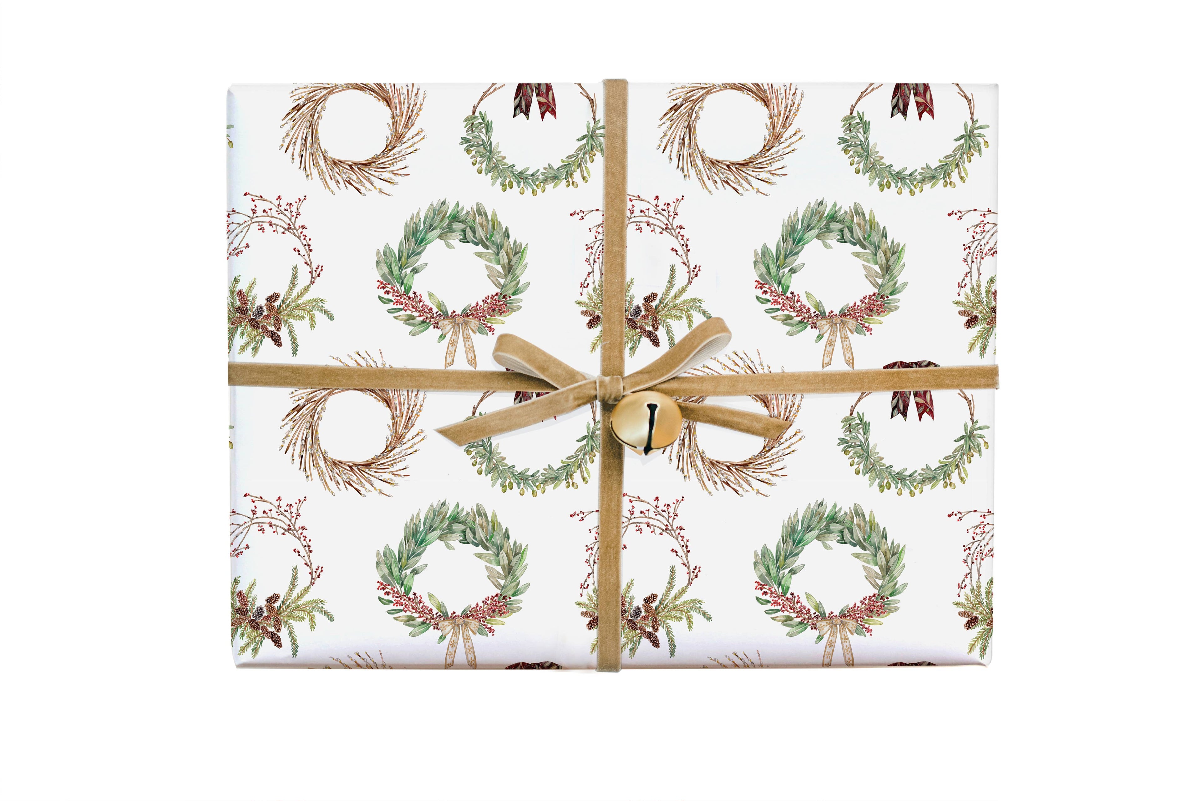 Gift Wrap Roll - Holiday Wreath