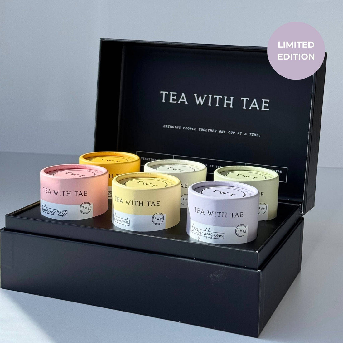 Set of tea tins with &
