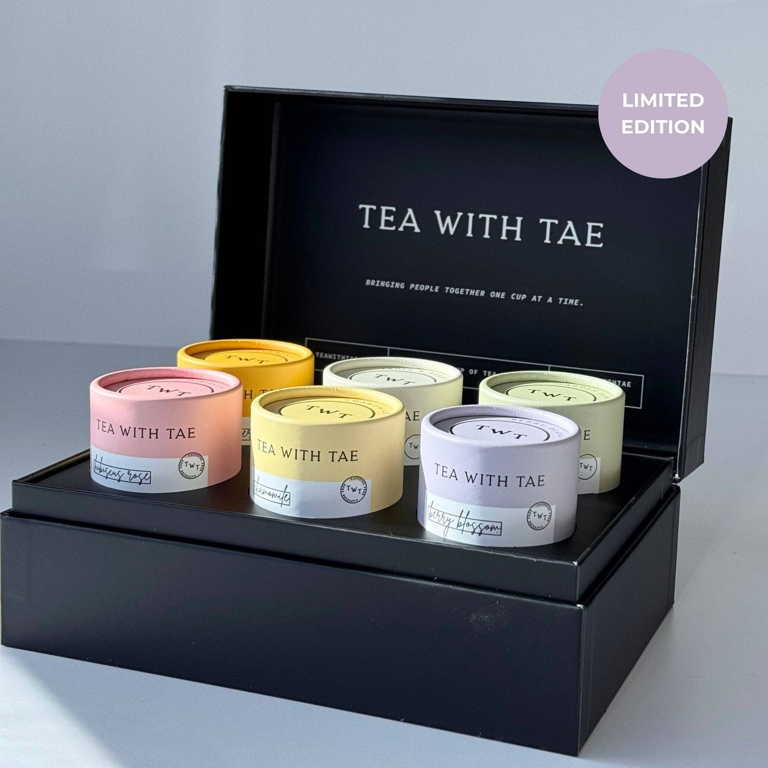 Set of tea tins with &