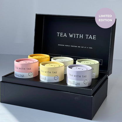 Set of tea tins with &
