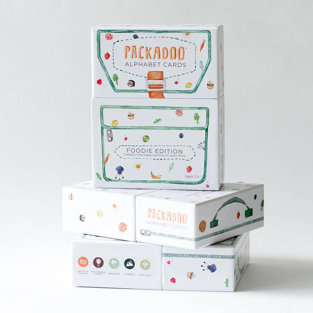 Foodie Themed ABC Flashcards - PACKADOO