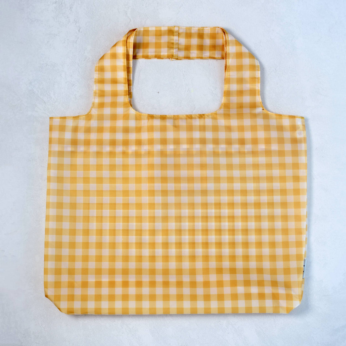 Golden Gingham Tote Bag