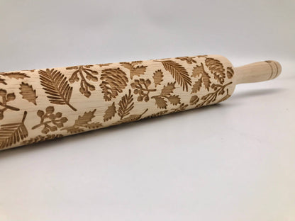 Twigs &amp; Berries Embossed Rolling Pin