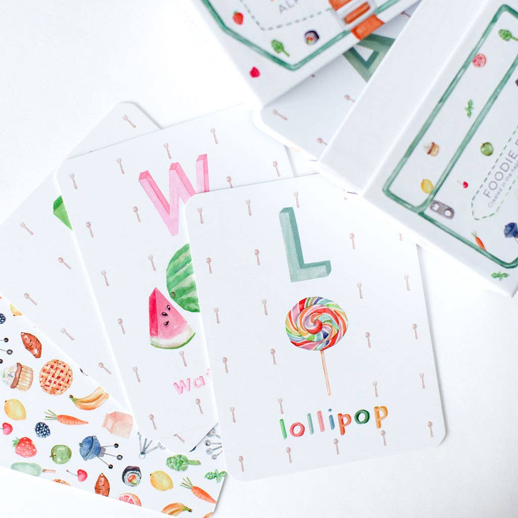 Foodie Themed ABC Flashcards - PACKADOO