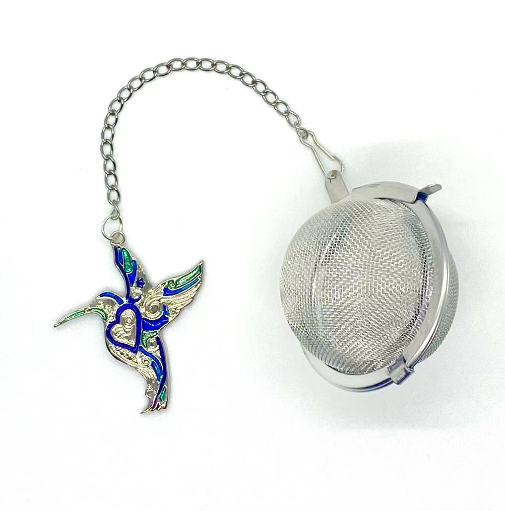 Tea Infuser Ball with Hummingbird Charm
