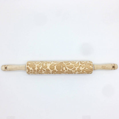 Floral Swirl Embossed Rolling Pin