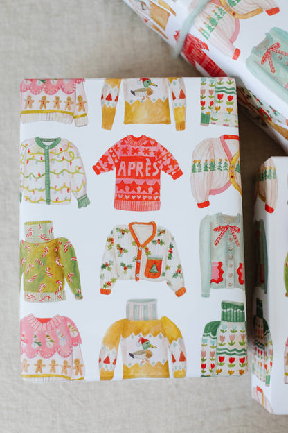 Gift Wrap Roll - Holiday Sweater