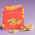 Flower Co artisanal crackers packaging with crackers on a purple background