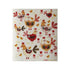 Dishcloth with chicken pattern on a white background